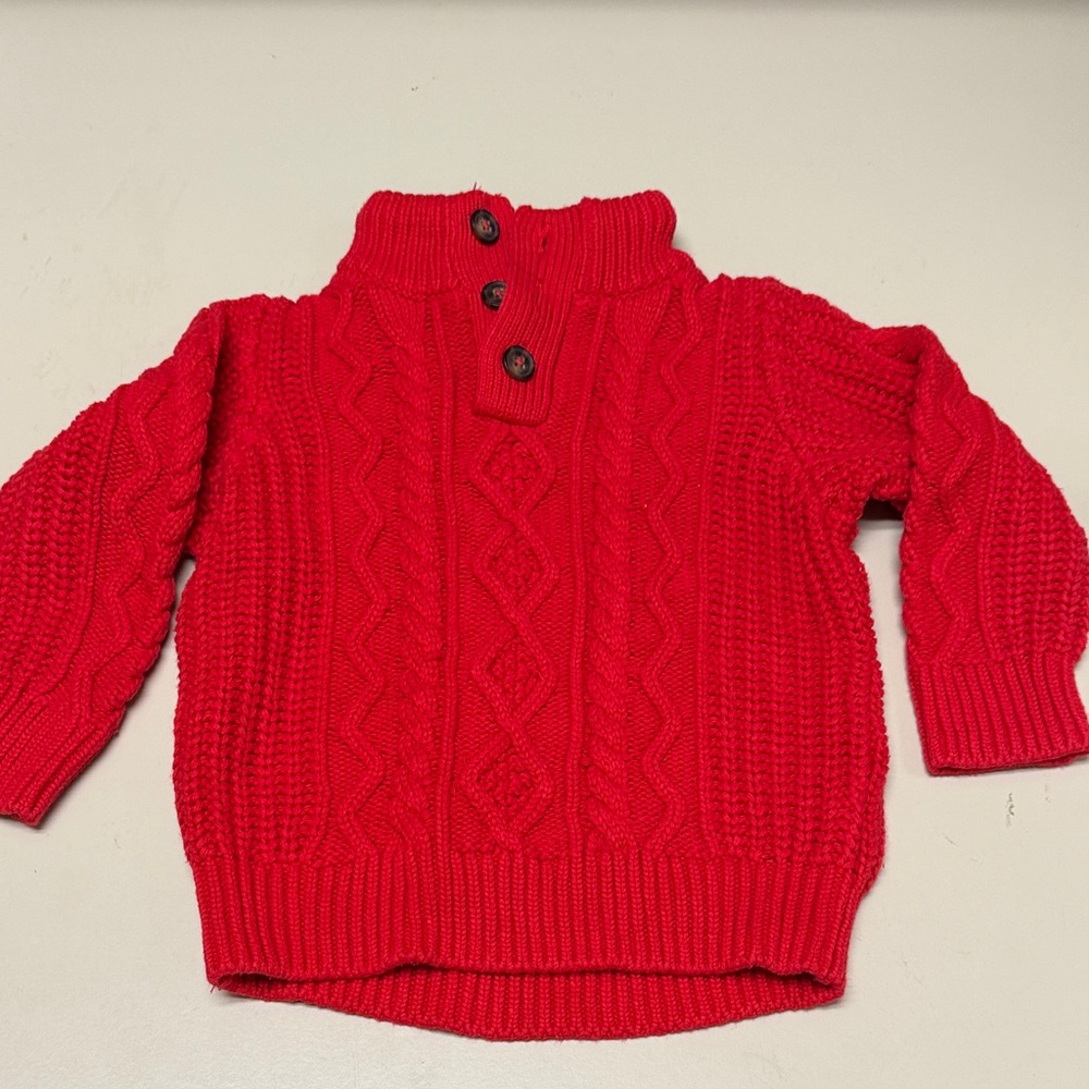 GAP Vibrant Red Kids Cable Knit Sweater.  3Year Toddler